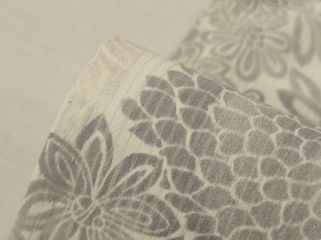 平和屋着物*夏物 小紋 紗 草花文 やまと誂製 洗える着物 AABK2697jd