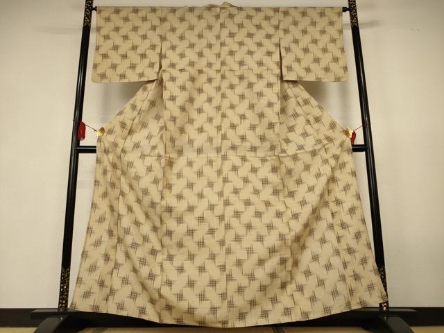 平和屋着物*夏物 紬 絣文 正絹 逸品 AABK2699jd