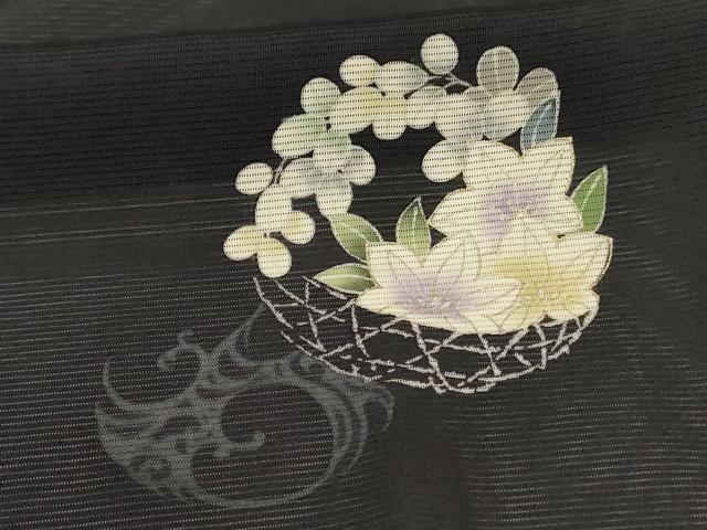 平和屋着物*夏物 訪問着 絽 草花丸文 正絹 逸品 AABK2704jd