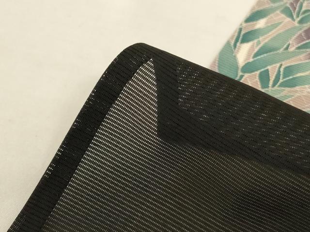 平和屋着物*夏物 黒留袖 絽 風景文 鶴 銀彩 正絹 逸品 AABK2716jd