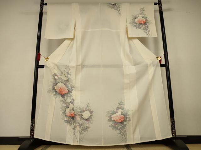 平和屋着物*夏物 訪問着 絽 手描き 紫陽花 正絹 逸品 AABK2717jd