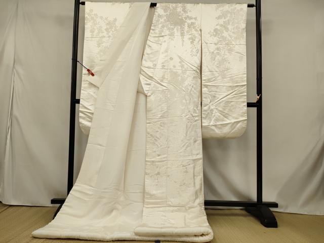 平和屋本店●白打掛 白無垢 和装 婚礼 結婚式 花嫁 神社挙式 唐織 飛鶴花尽くし 逸品 AABK2723ou