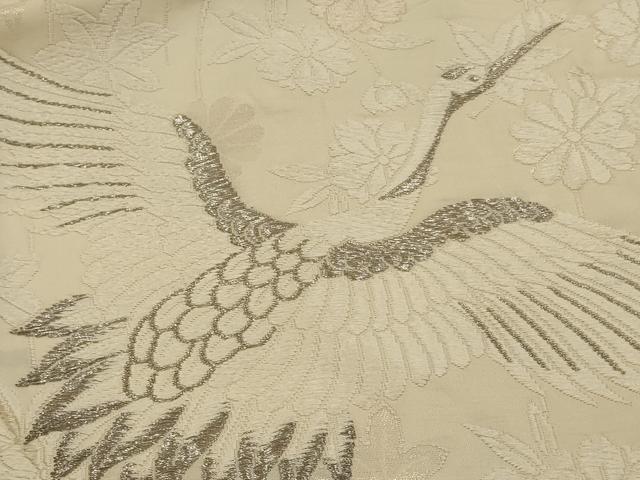 平和屋本店●白打掛 白無垢 和装 婚礼 結婚式 花嫁 神社挙式 刺繍 唐織 飛鶴花文 銀糸 逸品 AABK2726ou