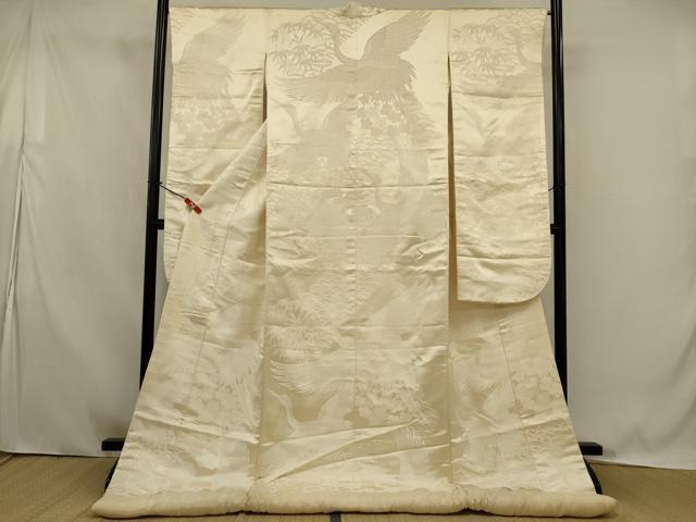 平和屋本店●白打掛 白無垢 和装 婚礼 結婚式 花嫁 神社挙式 唐織 飛鶴花文 逸品 AABK2735ou