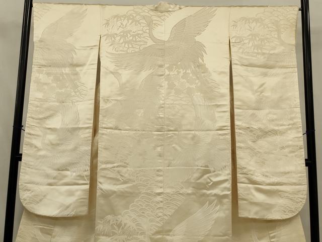 平和屋本店●白打掛 白無垢 和装 婚礼 結婚式 花嫁 神社挙式 唐織 飛鶴花文 逸品 AABK2735ou