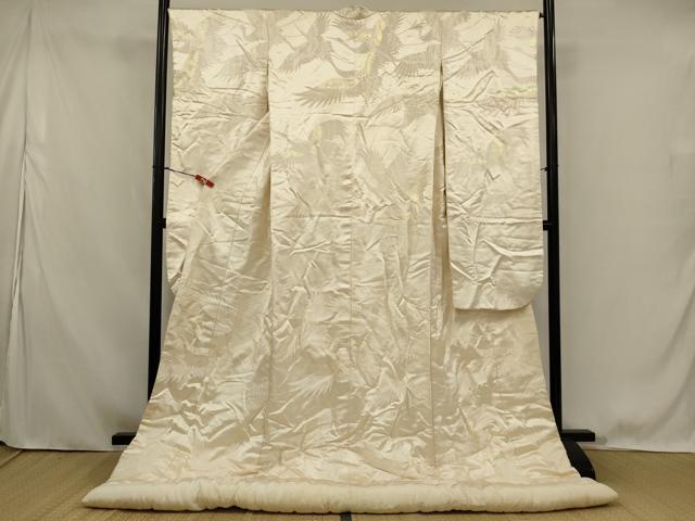 平和屋本店●白打掛 白無垢 和装 婚礼 結婚式 花嫁 神社挙式 唐織 飛鶴文 逸品 AABK2743ou