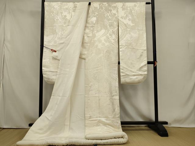 平和屋本店●白打掛 白無垢 和装 婚礼 結婚式 花嫁 神社挙式 唐織 白流水花車 逸品 AABK2748ou