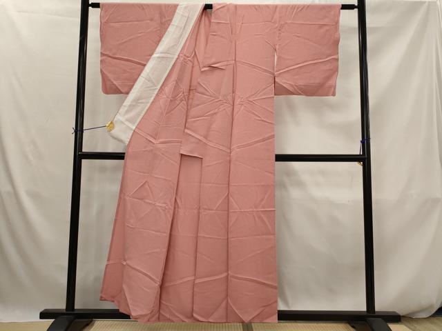 平和屋着物*夏物 色無地 絽 甚三紅色 正絹 逸品 AABK2765st