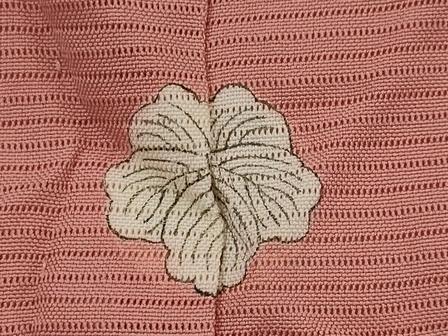 平和屋着物*夏物 色無地 絽 甚三紅色 正絹 逸品 AABK2765st