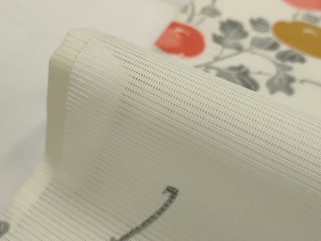 平和屋着物*夏物 小紋 絽 草花文 洗える着物 未使用 AABK2766st