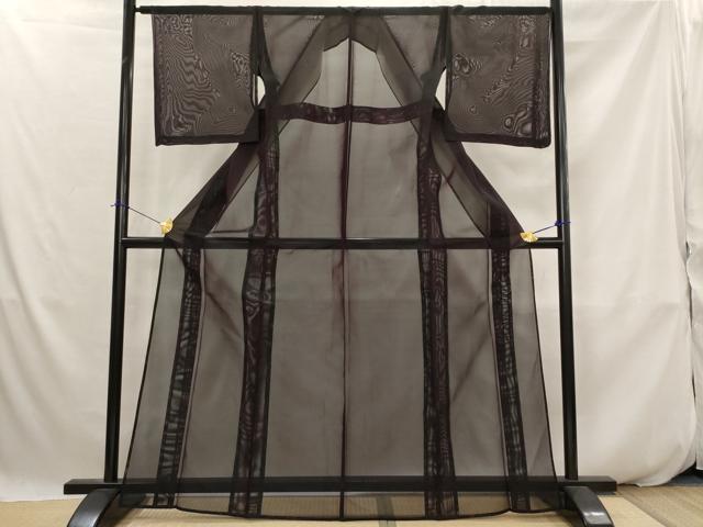 平和屋着物*夏物 色無地 紗 黒色 正絹 逸品 未使用 AABK2770st