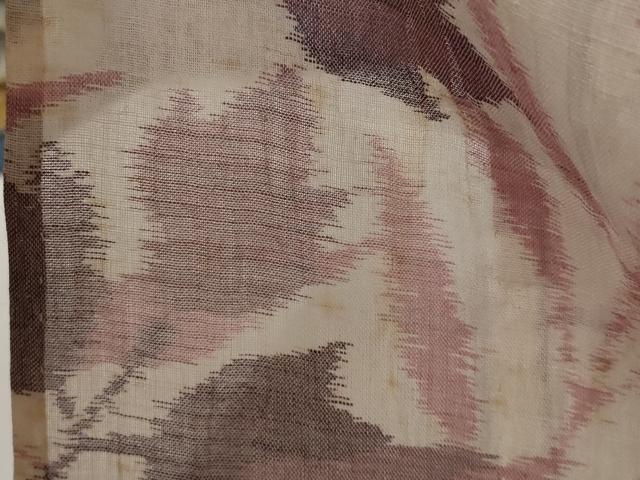 平和屋着物*夏物 本場小千谷ちぢみ 枝葉文 麻 逸品 AABK2773st