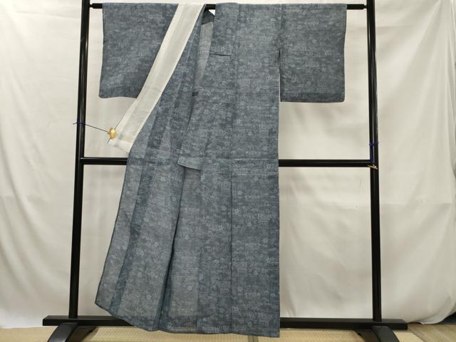 平和屋着物*夏物 本場小千谷ちぢみ 紗 風景文 麻 逸品 AABK2791st