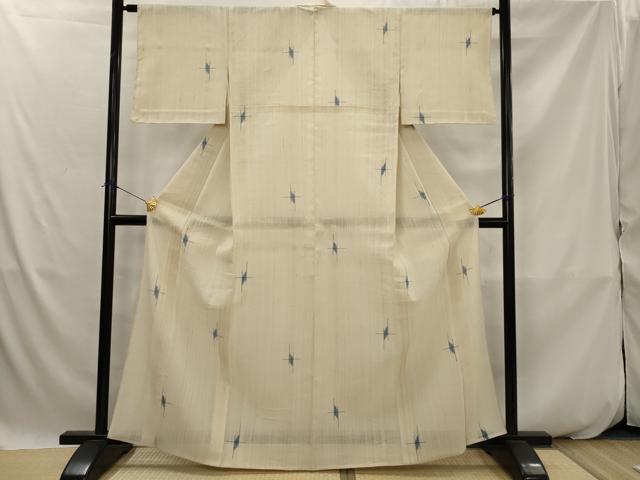 平和屋着物*夏物 紗紬 絣文様 正絹 逸品 AABK2792st