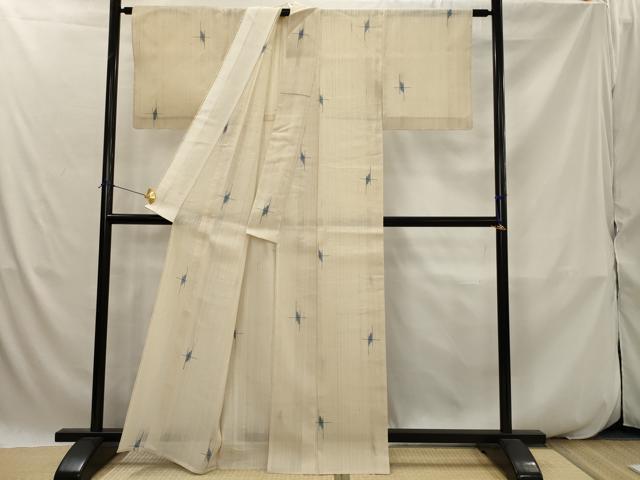 平和屋着物*夏物 紗紬 絣文様 正絹 逸品 AABK2792st