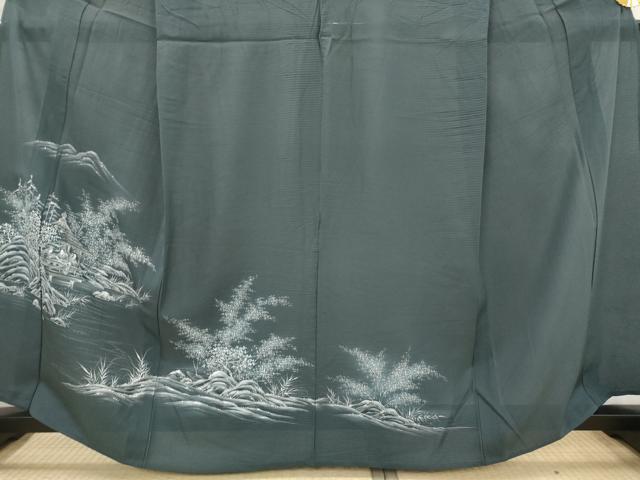 平和屋着物*夏物 色留袖 絽 手描き 風景文 正絹 逸品 AABK2799st
