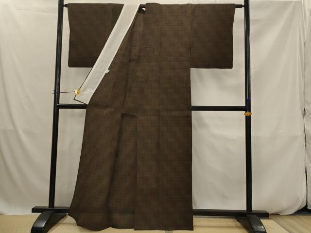 平和屋着物*夏物 紗紬 琉球絣文様 正絹 逸品 AABK2801st