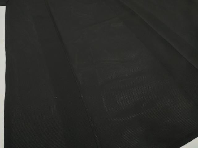 平和屋着物*夏物 男性 黒紋付 絽 キングサイズ 洗える着物 AABK2804st