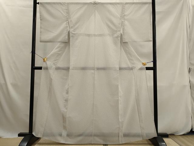 平和屋着物*夏物 小紋 絽 麻の葉文様 洗える着物 AABK2810st