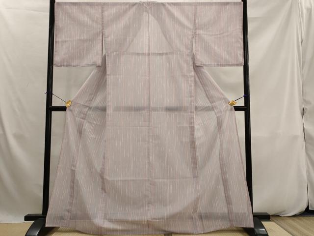 平和屋着物*夏物 小紋 絽 竹縞 洗える着物 AABK2811st