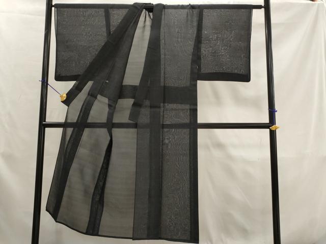 平和屋着物*夏物 男性 紗紬 格子 正絹 逸品 AABK2816st