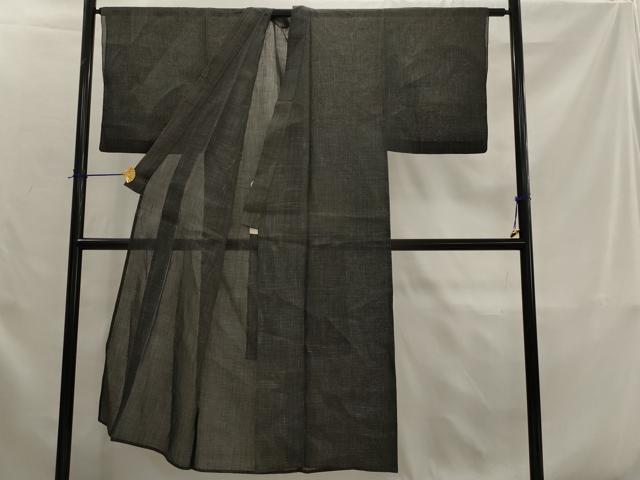 平和屋着物*夏物 男性 上布 格子 麻 逸品 AABK2817st