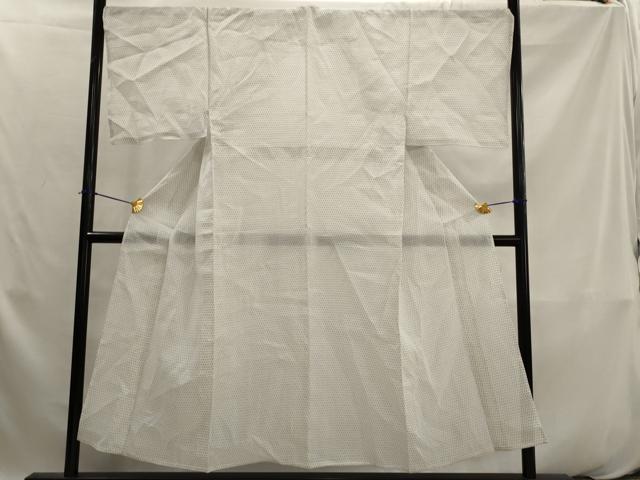 平和屋着物*夏物 男性 上布 十字絣文様 麻 逸品 AABK2818st