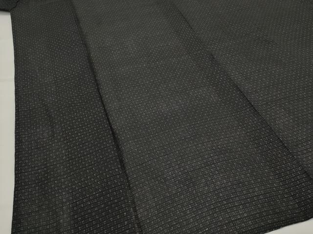 平和屋着物*夏物 男性 石川県指定無形文化財 能登上布 本麻手織上布 格子 麻 逸品 AABK2821st
