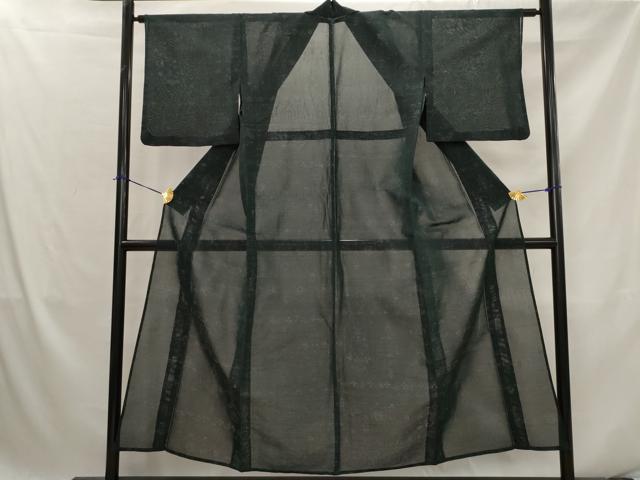 平和屋着物*夏物 お召 紗 洋花文 正絹 逸品 AABK2835st