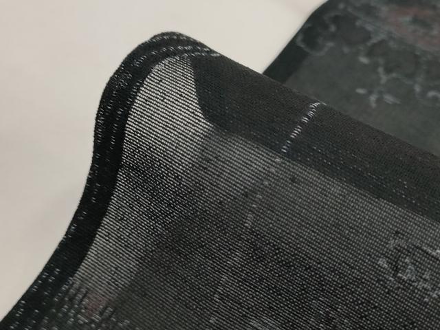 平和屋着物*夏物 お召 紗 洋花文 正絹 逸品 AABK2835st