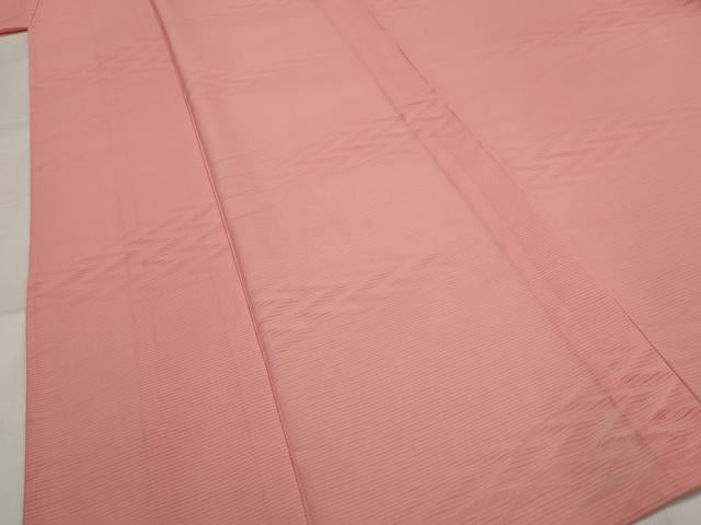 平和屋着物*夏物 色無地 絽 芝紋紗 甚三紅色 正絹 逸品 AABK2836st