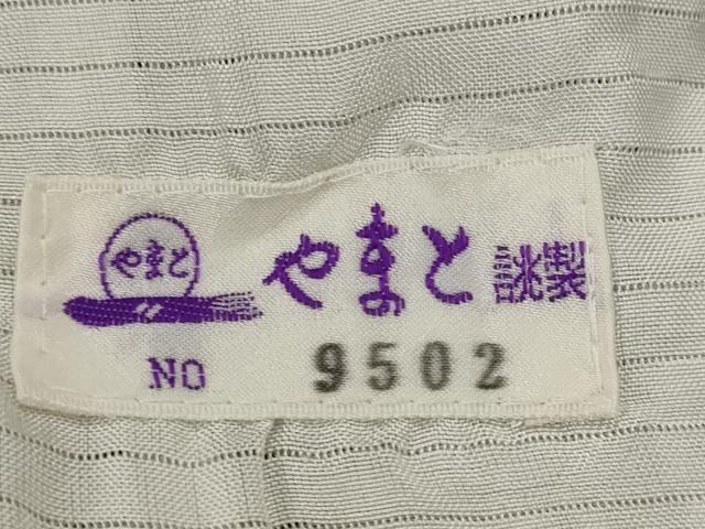 平和屋着物*夏物 本場小千谷ちぢみ 縞 黒地 やまと誂製 麻 逸品 AABK2860st