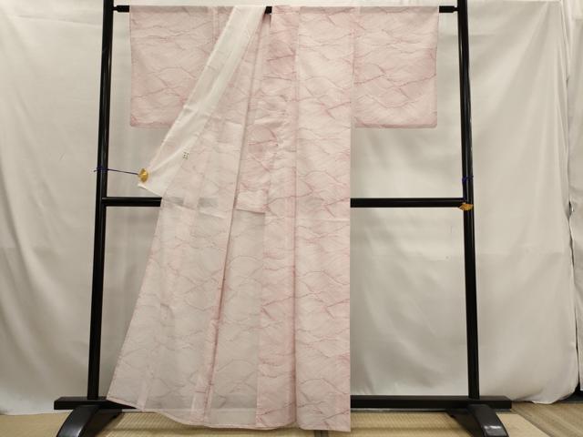 平和屋着物*夏物 小紋 絽 流水文 さんび謹製 洗える着物 AABK2864st