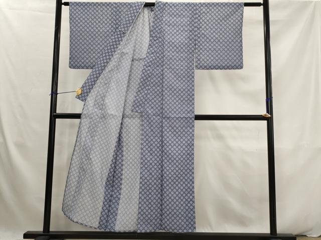 平和屋着物*夏物 小紋 絽 花尽くし 洗える着物 AABK2867st