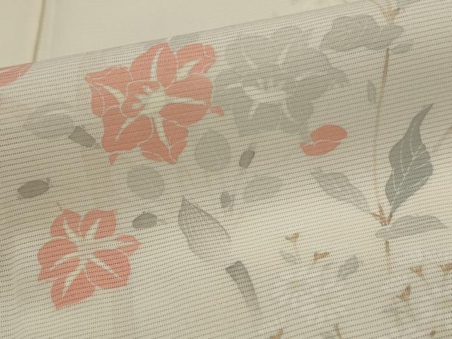 平和屋着物*夏物 訪問着 絽 友禅 草花文 正絹 逸品 AABK2869st