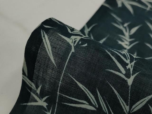 平和屋着物*夏物 上布 笹の葉尽くし 麻 逸品 AABK2892st