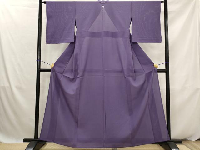 平和屋着物*夏物 色無地 絽 江戸紫色 正絹 逸品 未使用 AABK2910st