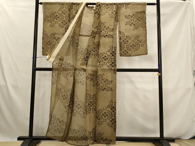 平和屋着物*夏物 紗紬 花菱文 正絹 逸品 AABK2923st