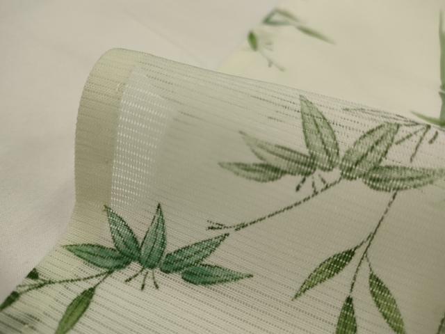 平和屋着物*夏物 小紋 絽 笹竹文 洗える着物 AABK2962st