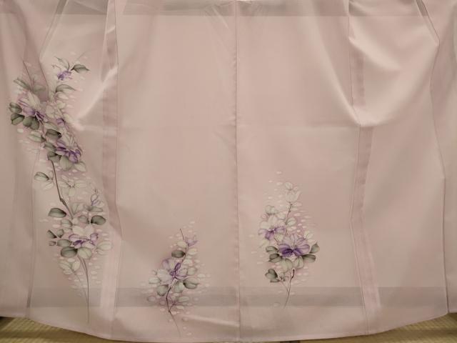 平和屋着物*夏物 訪問着 絽 草花文 洗える着物 AABK2964st