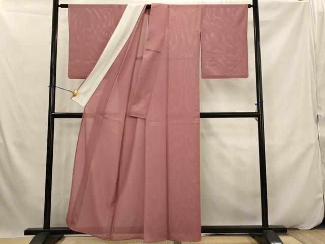 平和屋着物*夏物 色無地 絽 蘇芳香色 洗える着物 AABK2969st