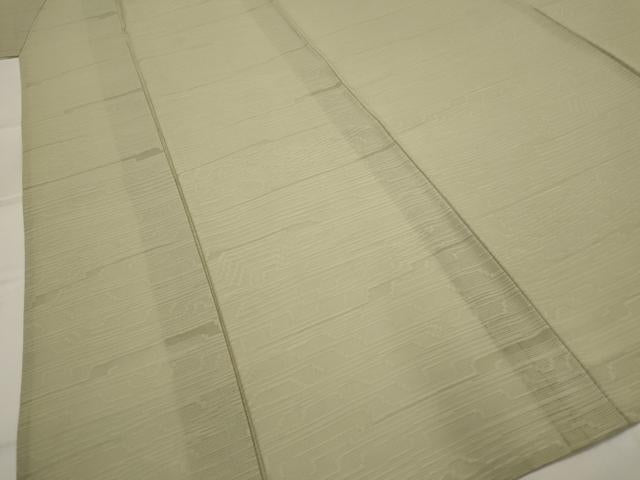 平和屋着物*夏物 色無地 絽 幾何学紋紗 白橡色 正絹 逸品 AABK2975st