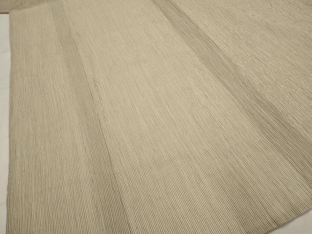 平和屋着物*夏物 本場小千谷ちぢみ 縞 麻 逸品 未使用 AABK2997st