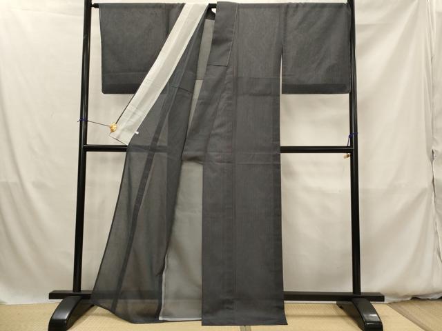 平和屋着物*夏物 紗紬 縞 正絹 逸品 未使用 AABK2999st