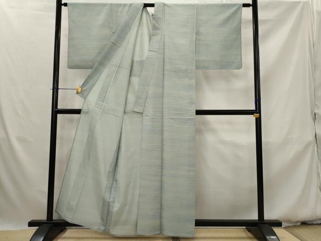 平和屋着物*夏物 石川県指定無形文化財 夏牛首紬 白山工房 手織り 霞文 暈し染め 正絹 逸品 AABK3001st