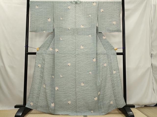 平和屋着物*夏物 小紋 縦絽 蛍 蛍暈し 正絹 逸品 AABK3007st