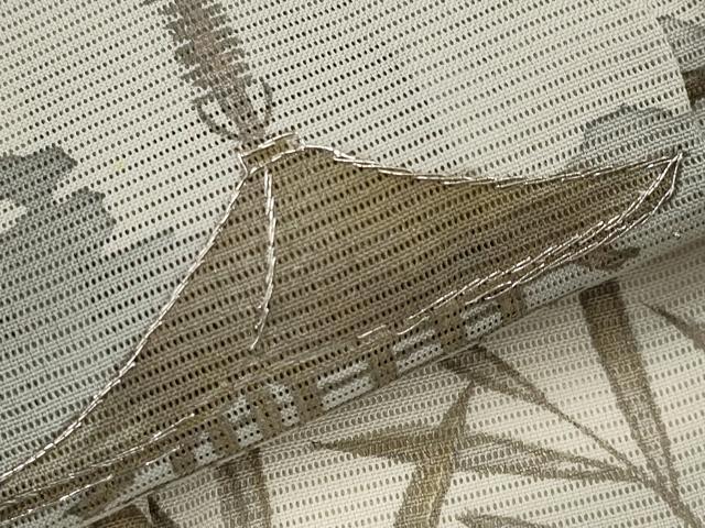 平和屋着物*夏物 訪問着 絽 刺繍 遠山風景文 暈し染め 金彩 銀糸 正絹 逸品 AABK3021st