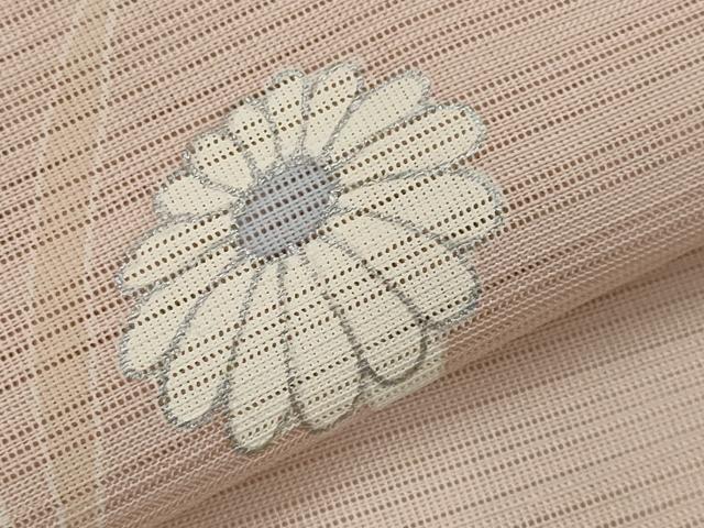 平和屋着物*夏物 訪問着 変わり絽 流水花文 銀彩 正絹 逸品 AABK3022st