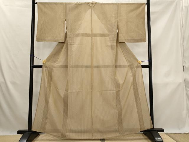 平和屋着物*夏物 紗紬 縞 正絹 逸品 AABK3026st