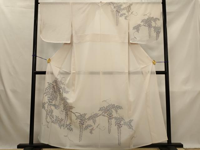 平和屋着物*夏物 訪問着 中国三大刺繍 汕頭刺繍 スワトウ刺繍 相良刺繍 総刺繍 絽 藤花房 正絹 逸品 AABK3028st